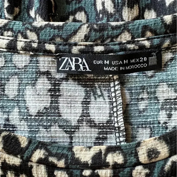 ZARA | NWOT | ANIMAL PRINT LONG SLEEVED DRESS | SIZE: MEDIUM - Picture 9 of 11